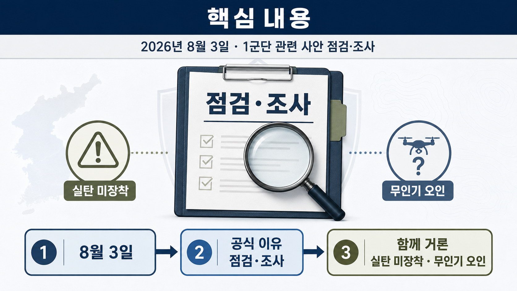 1군단장 직무배제 이유, 실탄 미장착·미군 무인기 오인 논란 정리 - 핵심 내용 핵심 내용을 정리한 정보형 이미지