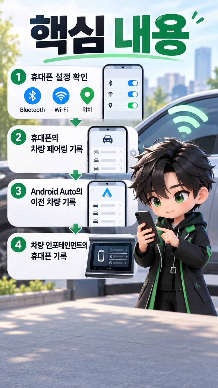 무선 Android Auto 계속 끊길 때, 휴대폰 설정부터 차량 연결 기록까지 다시 잡는 순서