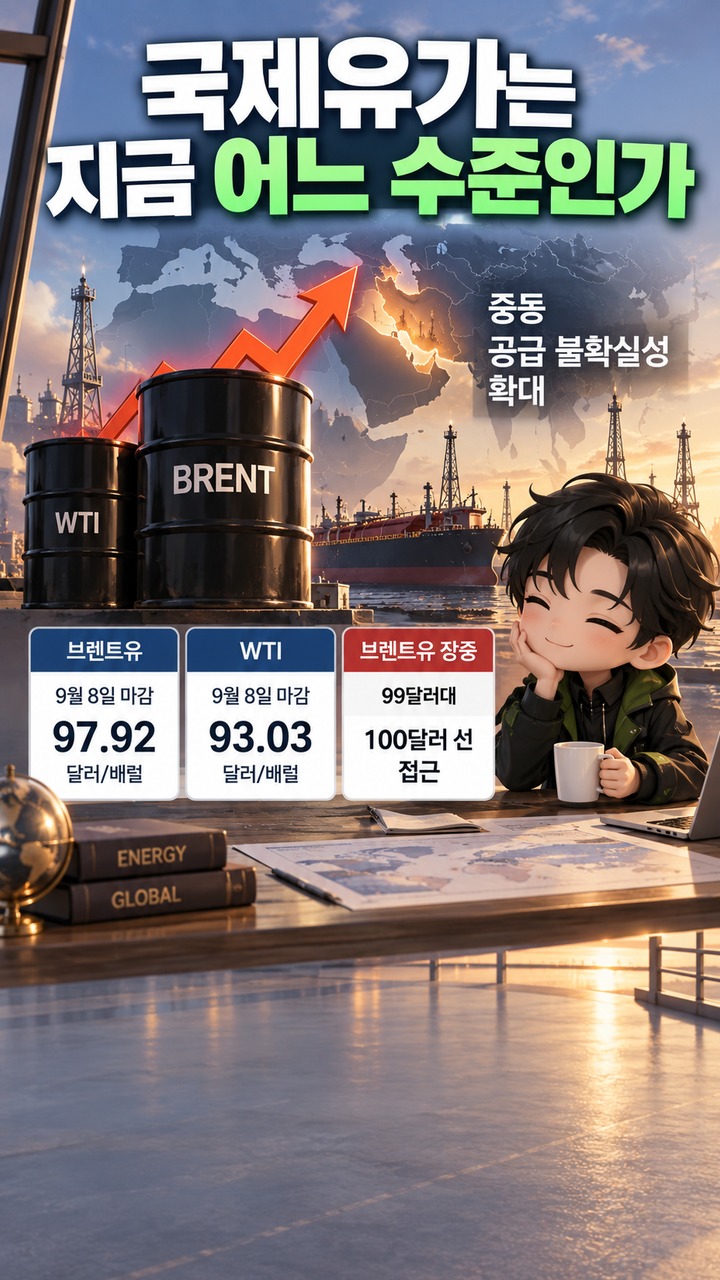 국제유가 100달러 근접한 코스피 전망, 정유주보다 먼저 볼 3가지 테마 - 국제유가는 지금 어느 수준인가 핵심 내용을 정리한 정보형 이미지