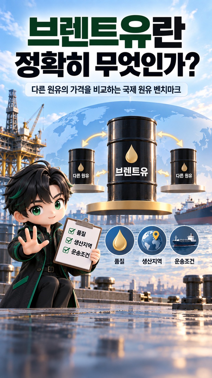 브렌트유란, 단일 유전 가격이 아니라 국제 원유 거래의 기준이 되는 이유 - 브렌트유란 정확히 무엇인가 핵심 내용을 정리한 정보형 이미지