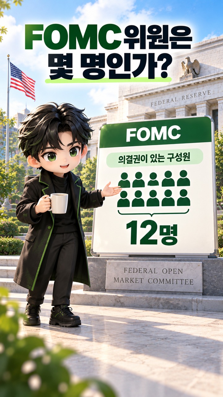 FOMC란 무엇인가# FOMC란? 미국 기준금리를 결정하는 회의, 연준과 차이부터 발표 읽는 법까지 - FOMC 위원은 몇 명인가 핵심 내용을 정리한 정보형 이미지