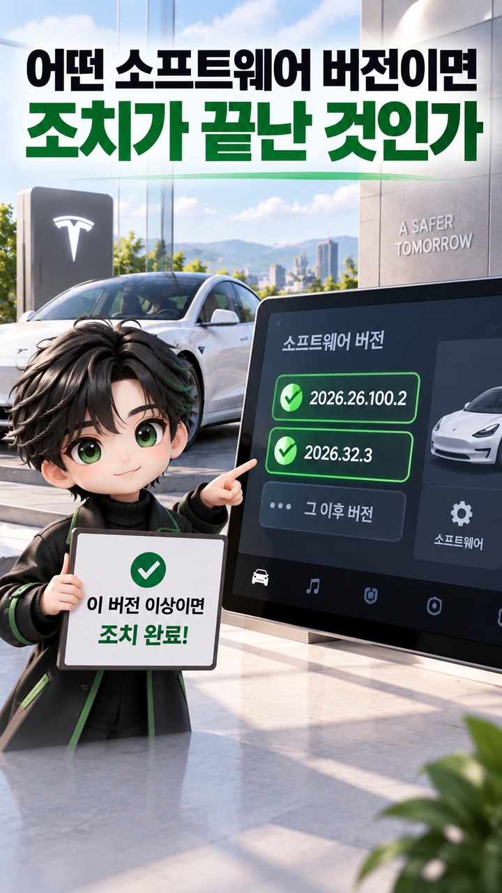 확인 기준은 **2026년 9월 15일 18시 03분 KST**입니다. - 어떤 소프트웨어 버전이면 조치가 끝난 것인가 핵심 내용을 정리한 정보형 이미지