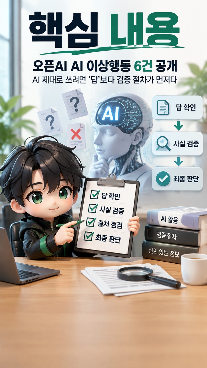 AI가 정말 자기 출처를 만들었나 - 핵심 내용 핵심 내용을 정리한 정보형 이미지