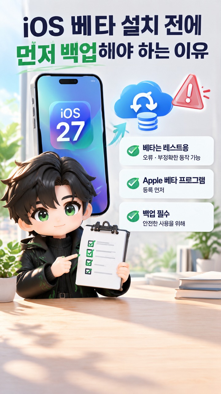 iOS 베타 설치방법# iOS 베타 설치방법, 아이폰 설정에서 설치하는 순서와 베타 업데이트가 안 보일 때 - iOS 베타 설치방법은 설정에서 시작한다 핵심 내용을 정리한 정보형 이미지