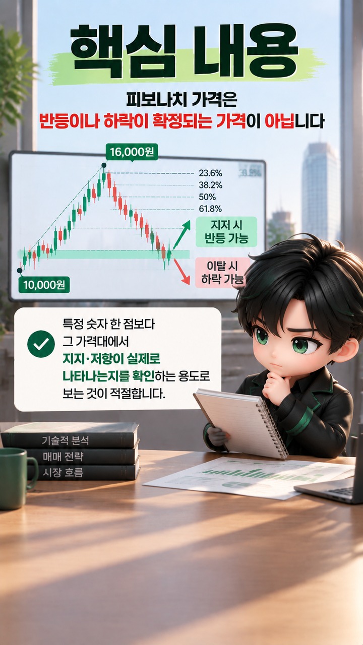 주식 분석 기법 피보나치 계산 방법# 주식 분석 기법 피보나치 계산 방법, 1만원→1만6000원이라면 61.8%는 1만2292원 - 핵심 내용 핵심 내용을 정리한 정보형 이미지