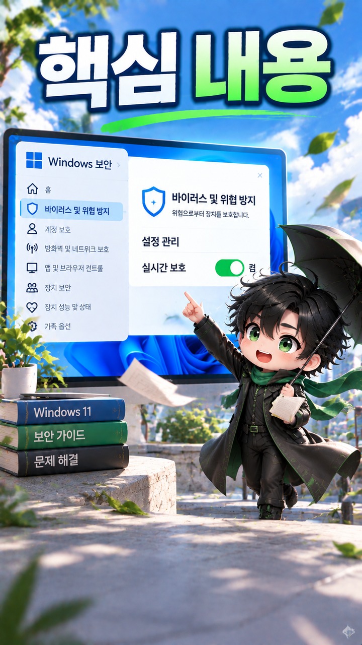 윈도우11 Defender는 켜져 있는데 꺼졌다고 알림 뜨는 이유와 확인 방법 - 핵심 내용 핵심 내용을 정리한 정보형 이미지