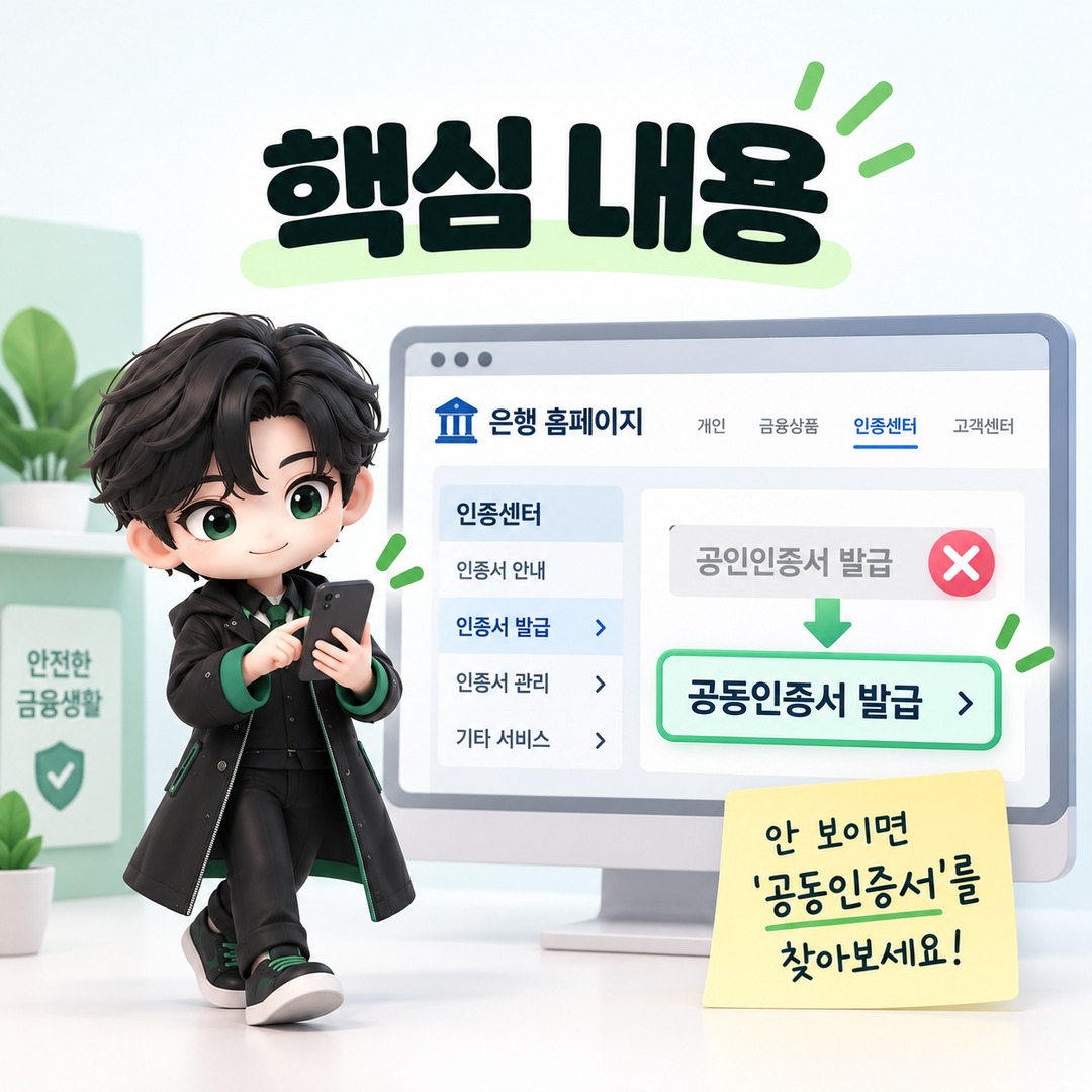 공인인증서 발급 방법, 2026년 공동인증서 발급부터 스마트폰 복사까지 - 핵심 내용 핵심 내용을 정리한 정보형 이미지