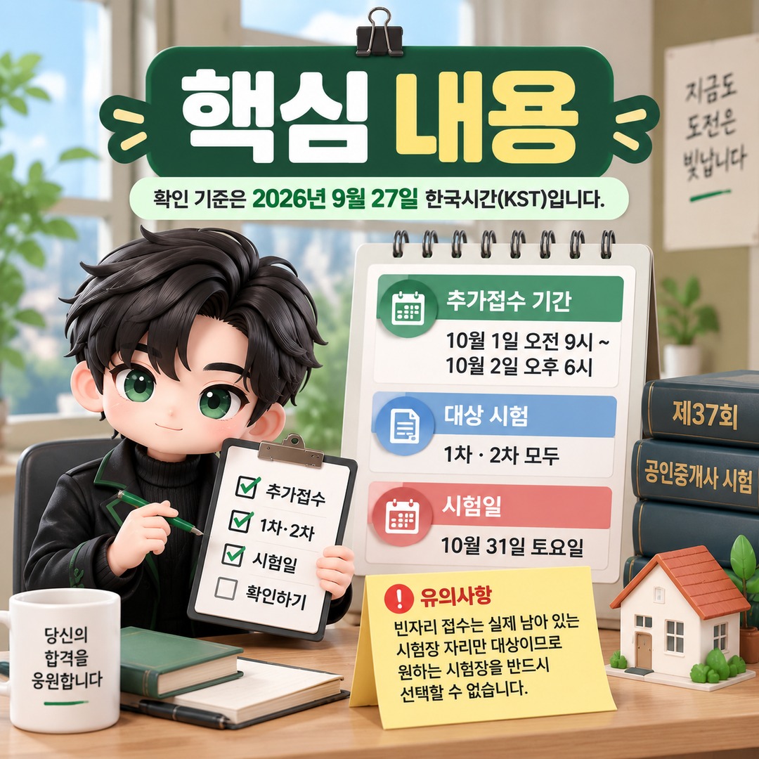 확인 기준은 **2026년 9월 27일 한국시간(KST)**입니다. - 핵심 내용 핵심 내용을 정리한 정보형 이미지