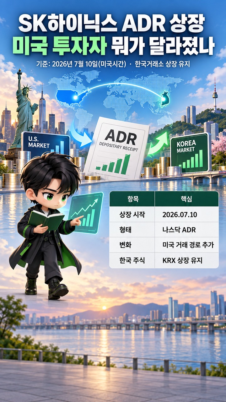 SK하이닉스 나스닥 ADR 상장 후 미국 투자자가 달라지는 점, 한국 주식과 무엇이 달라졌나