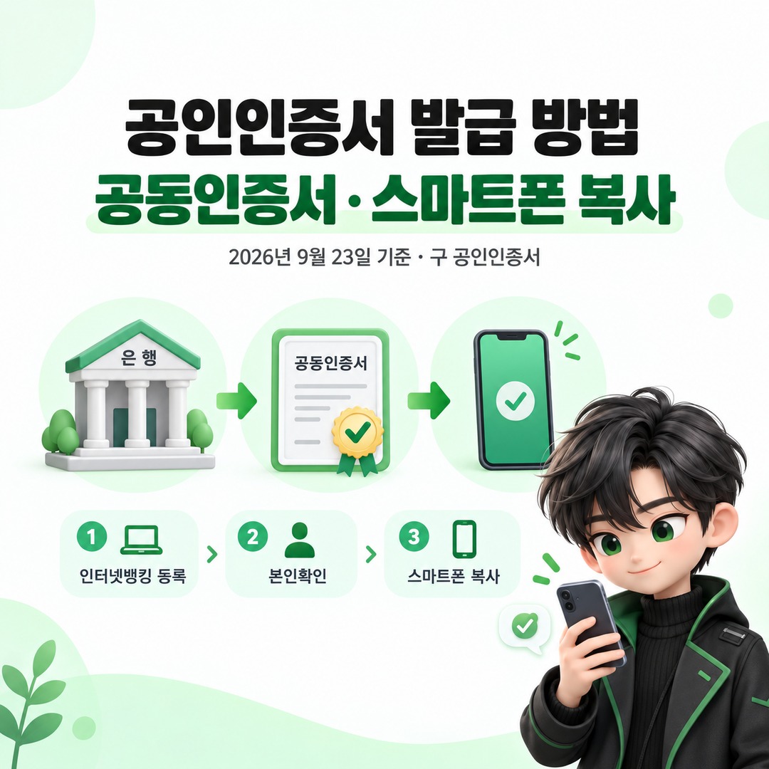 공인인증서 발급 방법, 2026년 공동인증서 발급부터 스마트폰 복사까지